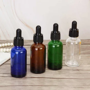 30 ml Tom dråbeflasken Amber Æterisk Olie Glas Aromaterapi Flydende Brun Slip For Massage Pipette Genpåfyldelige Flasker
