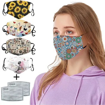 Anti-Støv Ansigt Maske Med Filtre Aktiveret Carbon Genanvendelige Munden Dække Mode Udendørs Mondkapjes Mascarilla Masque Beskyttelse