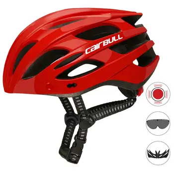 CAIRBULL cykelhjelm Bageste LED Lys Hjelm Med Linse Beskyttende Glas Udendørs Sport Hjelm På Til Vej-MTB Cykel Ridning