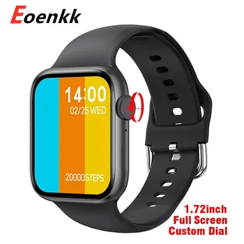 Eoenkk T800 1.72 tommer Full Touch-Knappen Spin, Smart Ur 2021 Mænd Fitness Tracker Bluetooth Opkald, Afspille Musik Kvinder SmartWatch