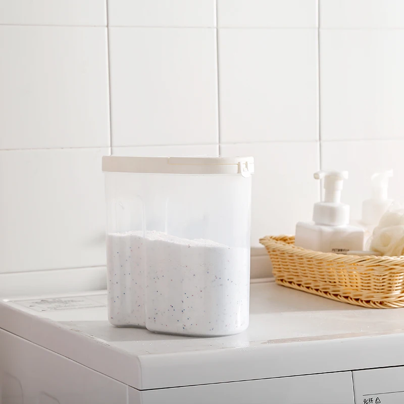 På tilbud! Plast vaskepulver max husstand vaskepulver æske med låg speciel flaske vaskepulver opbevaring spand ll10281647 Storage & Organisation < www.howeskoekken.dk