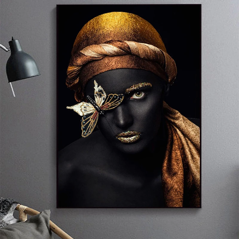 forretning Lækker Enlighten På tilbud! Fint guld af adelen af afrikansk kvinde dyrt makeup er slidt  plakat væg kunst billede til stuen hjem indretning (ingen ramme) \ Home  Decor < www.howeskoekken.dk